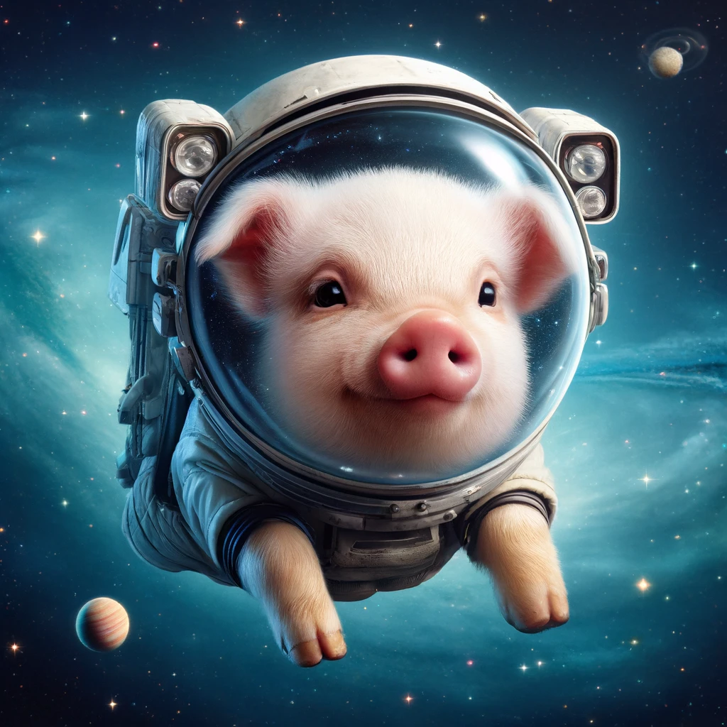 Pig. Pig riding has never been so avant-garde, with a potbelly pig between your thighs you can't help but smile as you pull its curly tail and listen to it oink and squeal. Excellent source of protein should you get lost additionally.